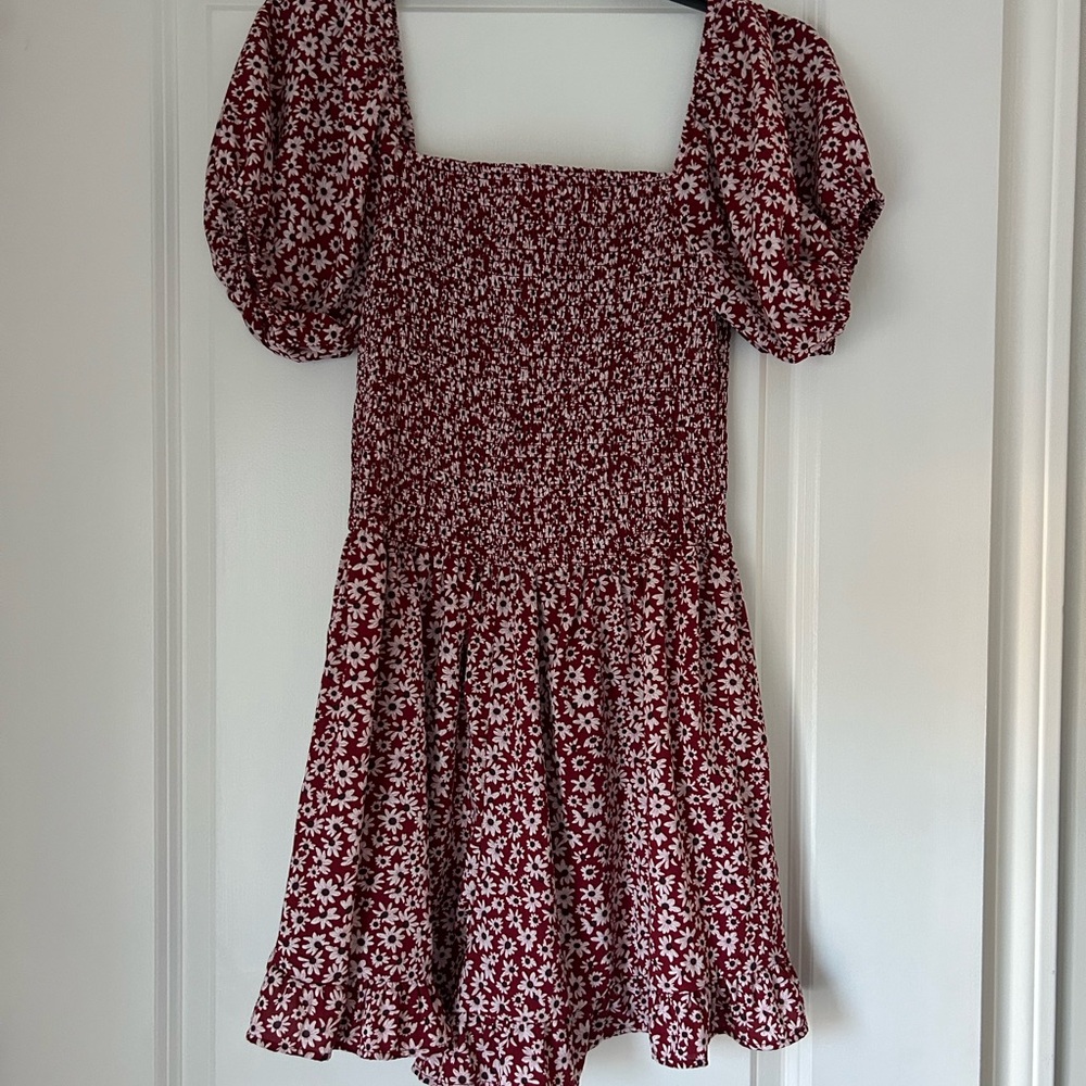 Floral Red Romper